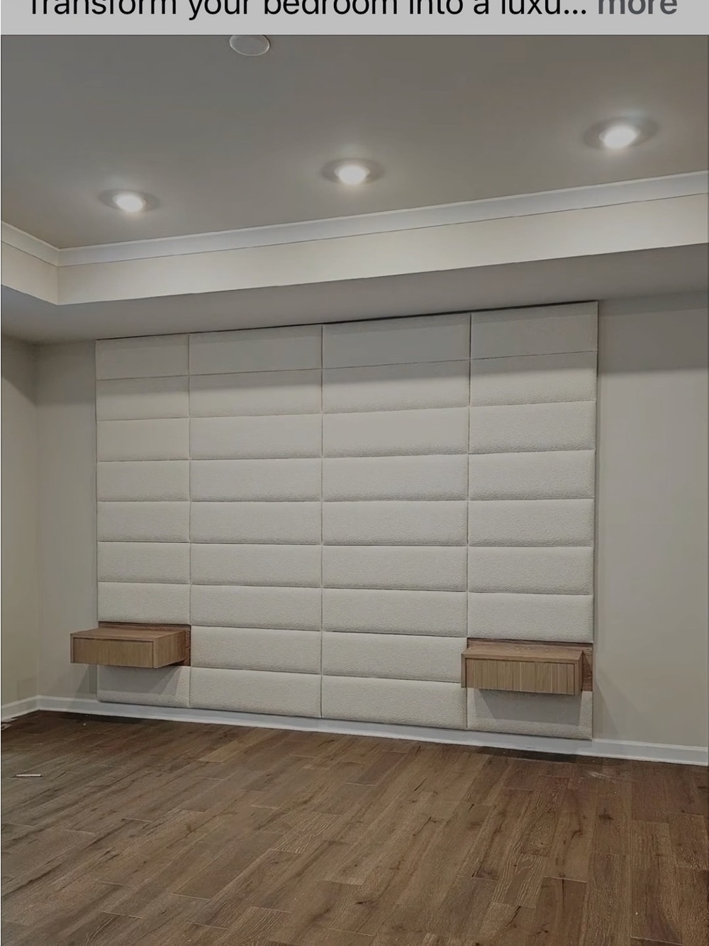 Vant Wall-Mounted Upholstered Headboard Panels in ivory